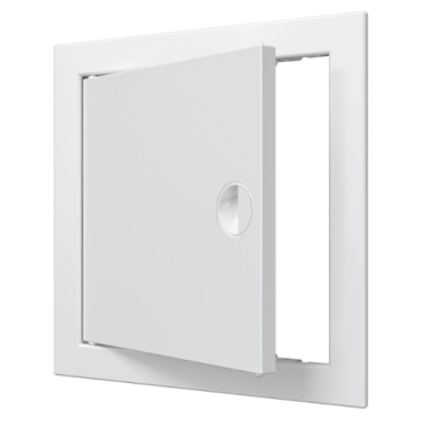 Inspection hatch door | 218x218x24mm | with handle and flange | white | plastic | RDL2020R