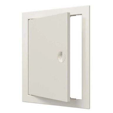 Inspection hatch door | 268x218x24mm | with handle and flange | ivory | plastic | RDL2025S