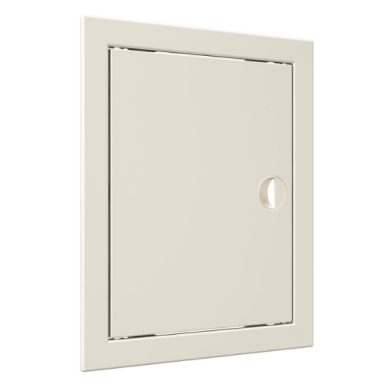 Inspection hatch door | 268x218x24mm | with handle and flange | ivory | plastic | RDL2025S