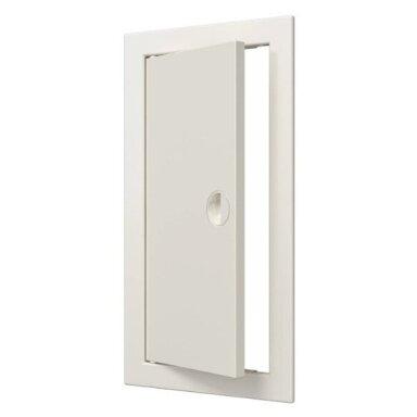 Inspection hatch door | 318x168x24mm | with handle and flange | ivory | plastic | RDL1530S