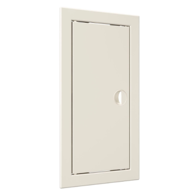 Inspection hatch door | 318x168x24mm | with handle and flange | ivory | plastic | RDL1530S