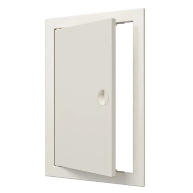 Inspection hatch door | 318x218x24mm | with handle and flange | ivory | plastic | RDL2030S