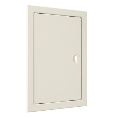 Inspection hatch door | 318x218x24mm | with handle and flange | ivory | plastic | RDL2030S