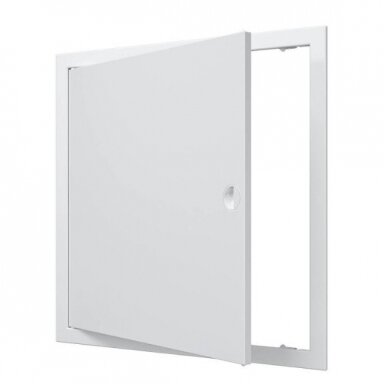 Inspection hatch door | 418x418x24mm | with handle and flange | white | plastic | RDL4040R