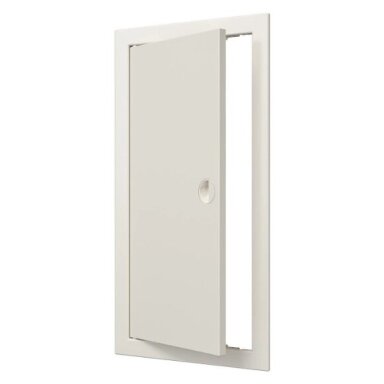 Inspection hatch door | 418x218x24mm | with handle and flange | ivory | plastic | RDL2040S