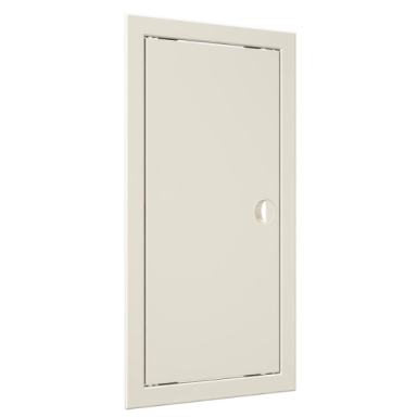 Inspection hatch door | 418x218x24mm | with handle and flange | ivory | plastic | RDL2040S