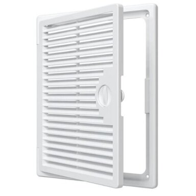 Inspection hatch with grille | 200x300mm | surface-mounted | white | plastic | RDL2030