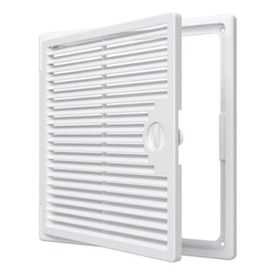 Inspection hatch with grille | 300x300mm | surface-mounted | white | plastic | RDL3030