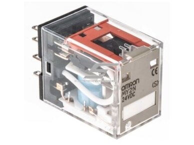 Relė | DPDT | 24VDC | 10A | su lizdu | OMRON | MY2N Relė | DPDT | 24VDC | 10A | su lizdu | OMRON | MY2N