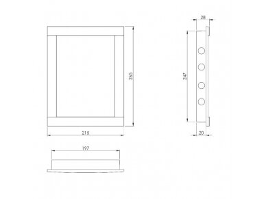 Revizinės durelės 197x247x20mm | balta | plastikas | PL2025 EuroPlast 1