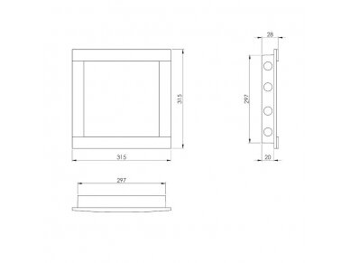 Revizinės durelės 297x297x20mm | balta | plastikas | PL3030 EuroPlast 1 Revizinės durelės 297x297x20mm | balta | plastikas | PL3030 EuroPlast 1