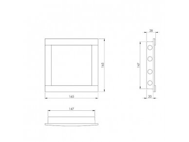 Revizinės durelės 147x147x20mm | balta | plastikas | PL1515 EuroPlast 2 Revizinės durelės 147x147x20mm | balta | plastikas | PL1515 EuroPlast 2