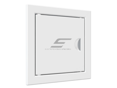 Revizinės durelės-liukas | su rankenėle ir flanšu | 122x122x24mm | baltos | plastikas | RDL1010R 1 Revizinės durelės-liukas | su rankenėle ir flanšu | 122x122x24mm | baltos | plastikas | RDL1010R 1