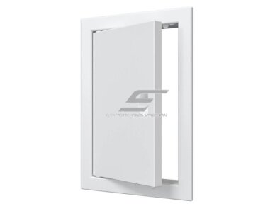Revizinės durelės-liukas | su rankenėle ir flanšu | 172x122x24mm | baltos | plastikas | RDL1015R