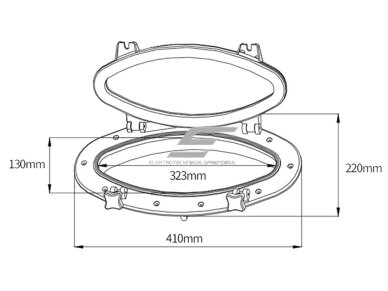 Revizinis liukas su langu | 130x323mm | plastikinis | baltas 3