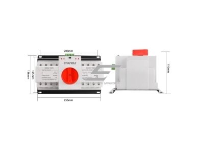Panelinis rezervinis automatinis galios perjungiklis generatoriams | nepertraukiamam elektros energijos tiekimui | 4P | 125A | 230/380V 1
