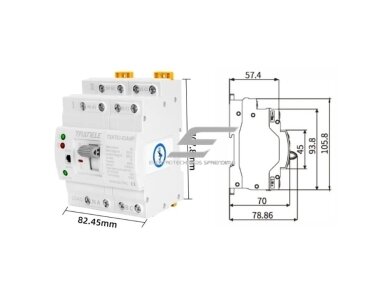 Modulinis rezervinis Automatinis galios perjungiklis generatoriams | nepertraukiamam elektros energijos tiekimui | 4P | 63A | 400V | DIN 1 Modulinis rezervinis Automatinis galios perjungiklis generatoriams | nepertraukiamam elektros energijos tiekimui | 4P | 63A | 400V | DIN 1