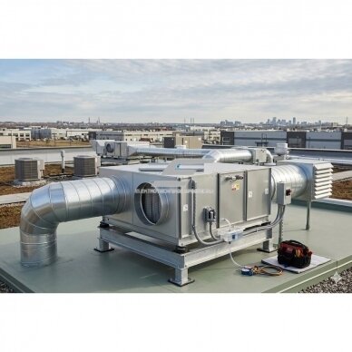 Rekuperators ar ātruma regulatoru | 400 W | 2000 m³/h | 1150x980x405 mm | cinkots tērauds | IP44 1 Rekuperators ar ātruma regulatoru | 400 W | 2000 m³/h | 1150x980x405 mm | cinkots tērauds | IP44 1
