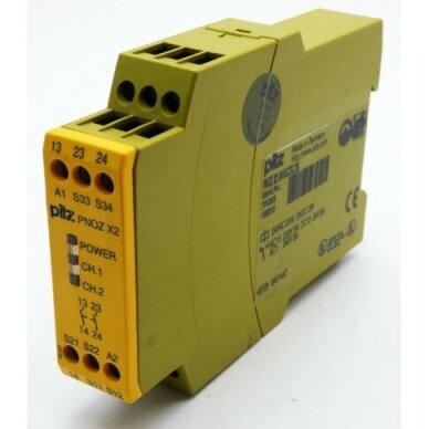 Safety relay | for emergency stop and safety gate monitoring | 24VAC/VDC | 2NO | DIN | PNOZ X2 2S | 774303 Safety relay | for emergency stop and safety gate monitoring | 24VAC/VDC | 2NO | DIN | PNOZ X2 2S | 774303