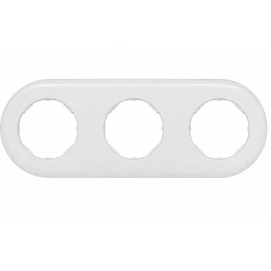 Ramka do gniazda podtynkowego | włącznika | 3-krotna | plastikowa | styl retro | biała Ramka do gniazda podtynkowego | włącznika | 3-krotna | plastikowa | styl retro | biała