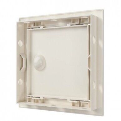 Inspection hatch door | 168x168x24mm | with handle and flange | ivory | plastic | RDL1515S 2 Inspection hatch door | 168x168x24mm | with handle and flange | ivory | plastic | RDL1515S 2