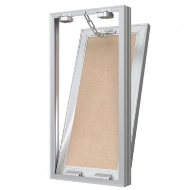 Access panel - door with push-to-open mechanism | 200x400x35mm | aluminium profile | with chain | M2040 2 Access panel - door with push-to-open mechanism | 200x400x35mm | aluminium profile | with chain | M2040 2