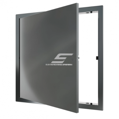 Inspection door–hatch | push-open | 327×327×24 mm | gray | plastic