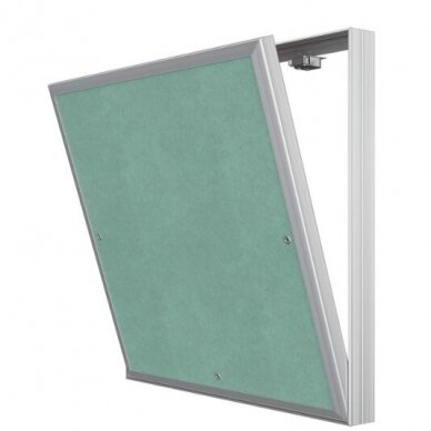 Access panel - door with push-to-open mechanism | 400x400x35mm | aluminium profile | with chain | M4040 1 Access panel - door with push-to-open mechanism | 400x400x35mm | aluminium profile | with chain | M4040 1