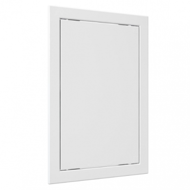 Inspection hatch door | push-to-open | with flange | 318x218x24mm | white | plastic | RDL2030A 1 Inspection hatch door | push-to-open | with flange | 318x218x24mm | white | plastic | RDL2030A 1
