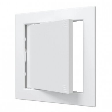 Revízijas lūka-durvis | atverama ar spiedienu | ar atloku | 168x168x24mm | balta | plastmasa | RDL1515A