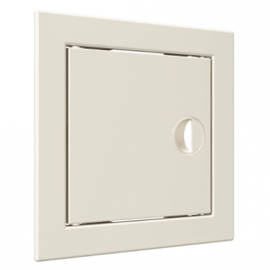 Inspection hatch door | 168x168x24mm | with handle and flange | ivory | plastic | RDL1515S 1 Inspection hatch door | 168x168x24mm | with handle and flange | ivory | plastic | RDL1515S 1