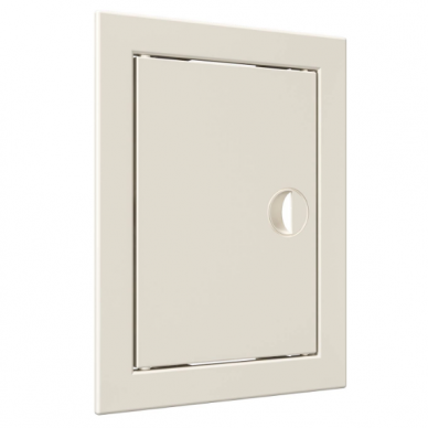 Inspection hatch door | 218x168x24mm | with handle and flange | ivory | plastic | RDL1520S 1