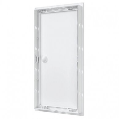 Inspection hatch door | 418x218x24mm | with handle and flange | white | plastic | RDL2040R 2