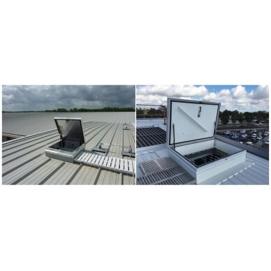 Roof Access Hatch | with Gas Struts | 1000x800mm | Aluminium 5 Roof Access Hatch | with Gas Struts | 1000x800mm | Aluminium 5