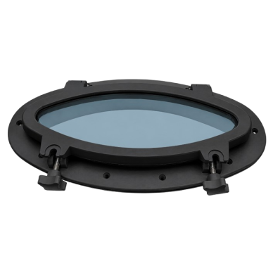 Access hatch with window | 130x323mm | plastic | black 1