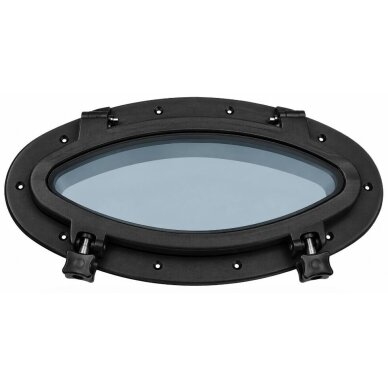Access hatch with window | 130x323mm | plastic | black 2 Access hatch with window | 130x323mm | plastic | black 2