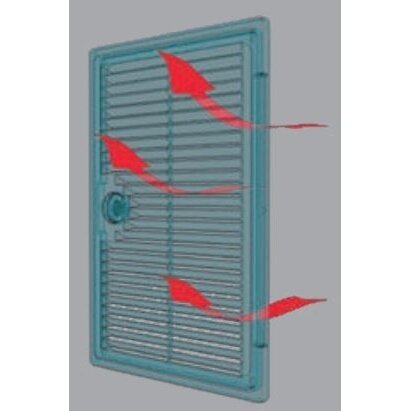 Revisiooniluuk restiga | 150x100mm | pinnapealne | valge | plastist | RDL1510 3