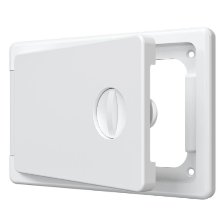 Inspection hatch door | 150x100x10mm | with handle | white | plastic | RDL1510P Inspection hatch door | 150x100x10mm | with handle | white | plastic | RDL1510P
