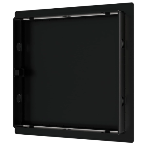 Inspection door–hatch | push-open | 172×172×24 mm | black | plastic 2