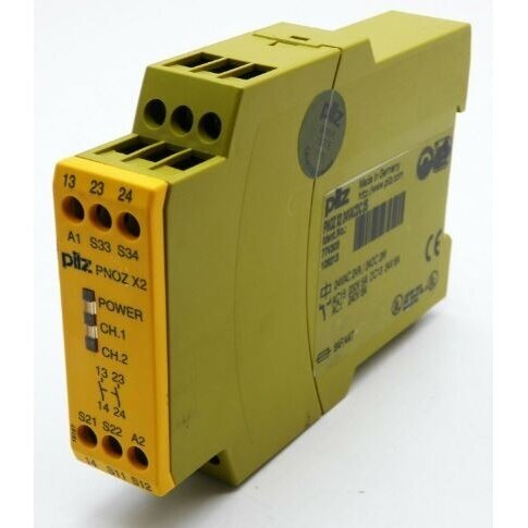 Safety relay | for emergency stop and safety gate monitoring | 24VAC/VDC | 2NO | DIN | PNOZ X2 2S | 774303 Safety relay | for emergency stop and safety gate monitoring | 24VAC/VDC | 2NO | DIN | PNOZ X2 2S | 774303