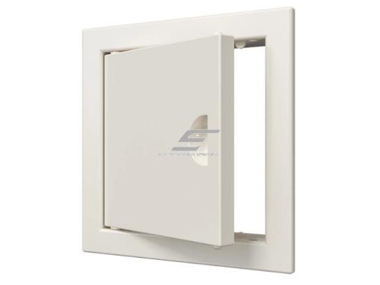 Revizinės durelės-liukas | su rankenėle ir flanšu | 122x122x24mm | smėlio spalvos | plastikas | RDL1010S Revizinės durelės-liukas | su rankenėle ir flanšu | 122x122x24mm | smėlio spalvos | plastikas | RDL1010S