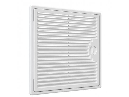 Revizinės durelės-liukas su grotelėmis | 300x300mm | virštinkinės | baltos | plastikinės | RDL3030
