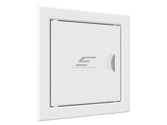 Revizinės durelės-liukas | su rankenėle ir flanšu | 122x122x24mm | baltos | plastikas | RDL1010R 1 Revizinės durelės-liukas | su rankenėle ir flanšu | 122x122x24mm | baltos | plastikas | RDL1010R 1