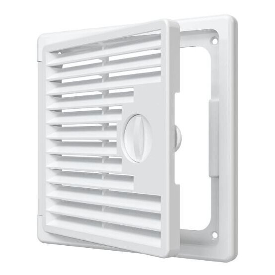 Revizijas lūka ar restēm | 150x150mm | virsapmetuma montāža | balta | plastmasa | RDL1515 1 Revizijas lūka ar restēm | 150x150mm | virsapmetuma montāža | balta | plastmasa | RDL1515 1