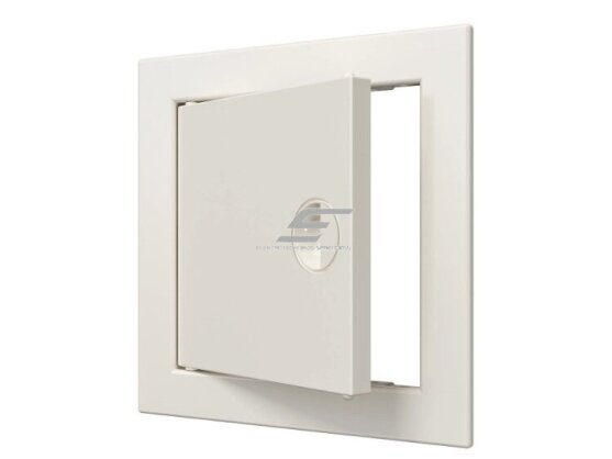 Revizinės durelės-liukas | su rankenėle ir flanšu | 168x168x24mm | smėlio spalvos | plastikas | RDL1515S