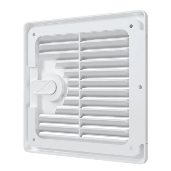 Revizijas lūka ar restēm | 150x150mm | virsapmetuma montāža | balta | plastmasa | RDL1515 2