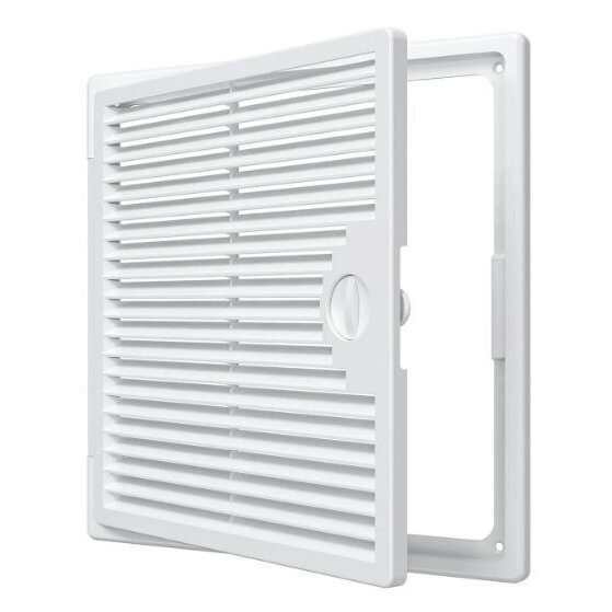 Inspection hatch with grille | 300x300mm | surface-mounted | white | plastic | RDL3030 1