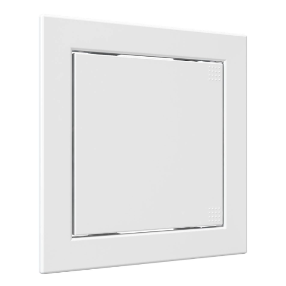 Revízijas lūka-durvis | atverama ar spiedienu | ar atloku | 168x168x24mm | balta | plastmasa | RDL1515A 1