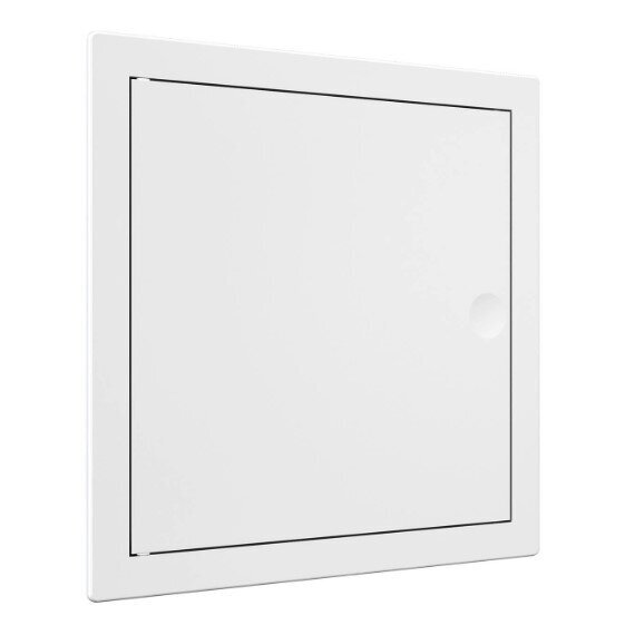 Drzwiczki rewizyjne-właz | otwierane na klik | z kołnierzem | 100x100x24mm | białe | plastik | RDL1010N 1