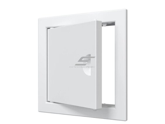 Revizinės durelės-liukas | su rankenėle ir flanšu | 122x122x24mm | baltos | plastikas | RDL1010R Revizinės durelės-liukas | su rankenėle ir flanšu | 122x122x24mm | baltos | plastikas | RDL1010R